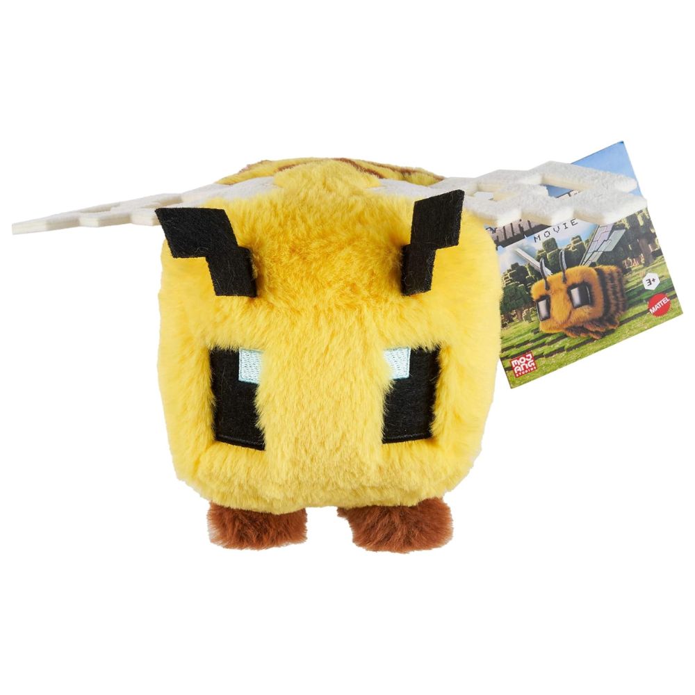 Mattel Minecraft Plush Toy, Bee Soft Doll Inspired by A Minecraft Movie Character, 8-inch Collectible
