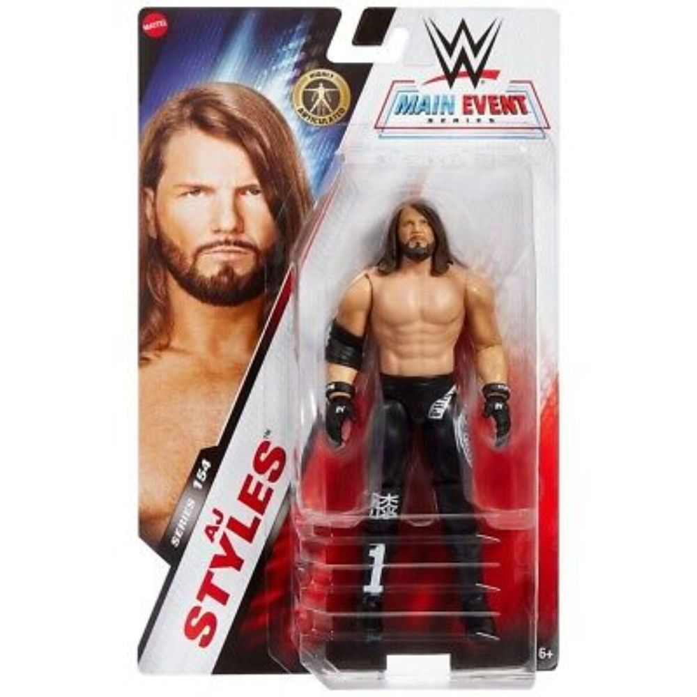 Mattel WWE AJ Styles Action Figure Main Event Series #154