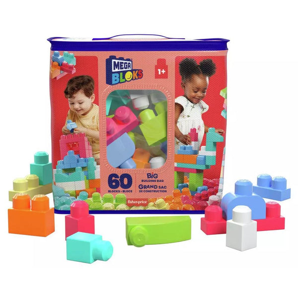 Mega Bloks 60 Piece First Builders Big Building Bag