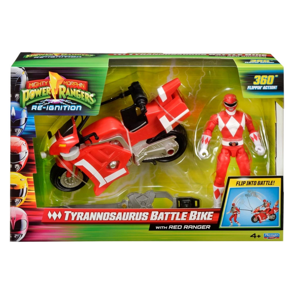Mighty Morphin Power Rangers Re-Ignition Tyrannosaurus Battle Bike With Red Rang