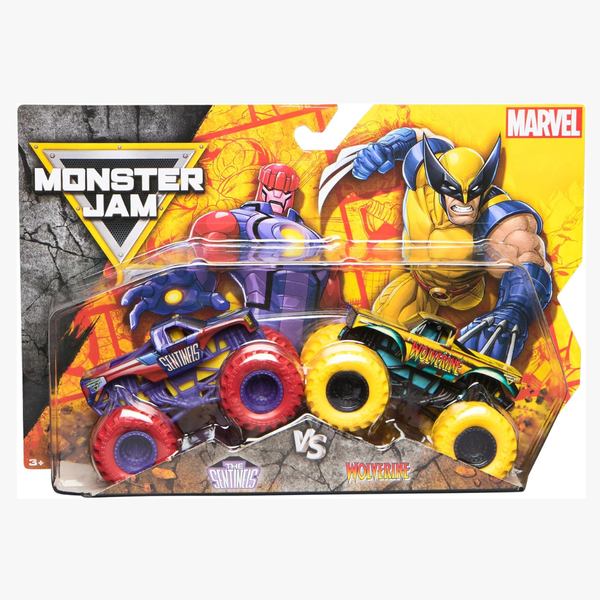 Monster Jam Marvel The Sentinels vs Wolverine 1:64 Scale 2-Pack