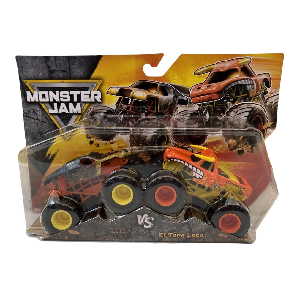 Monster Jam Max-D XX Vs El Toro Loco Die-Cast Vehicle 2-Pack 1:64