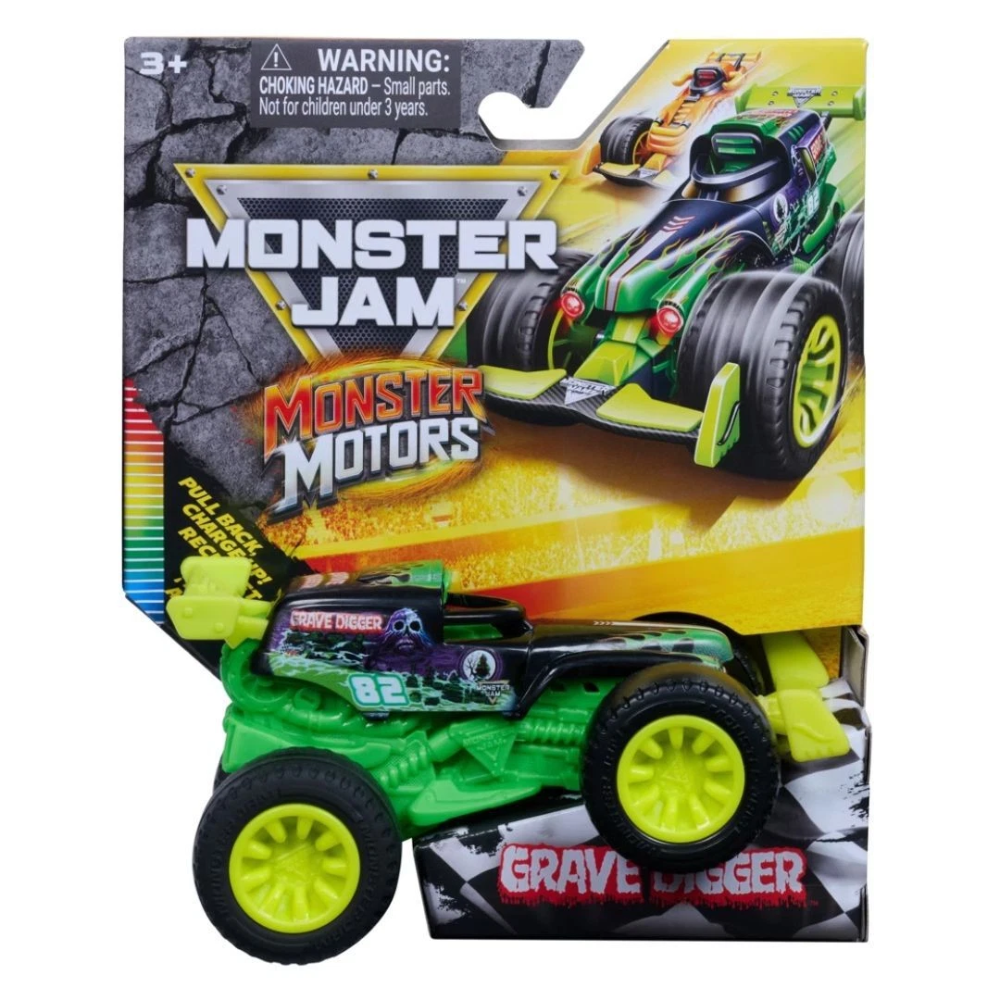 Monster Jam Monster Motors Grave Digger 1:64 Rev Up Monster Truck