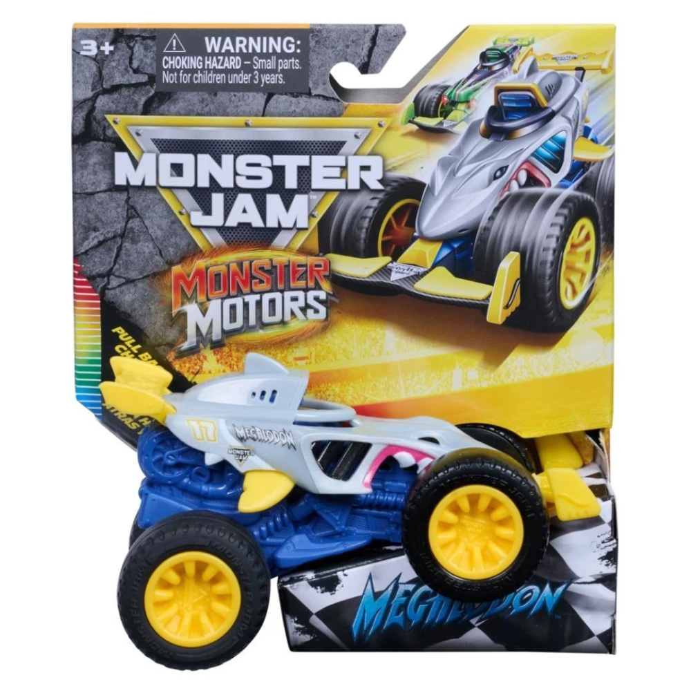 Monster Jam Monster Motors Megalodon 1:64 Rev Up Monster Truck