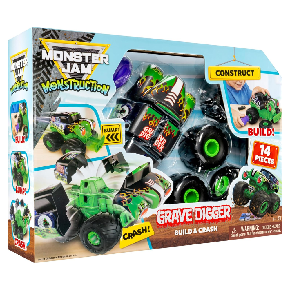 Monster Jam  Monstruction Build & Crash Grave Digger