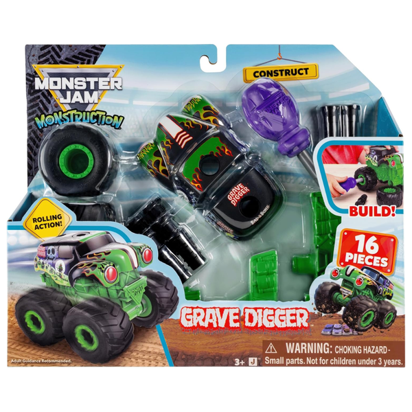 Monster Jam Monstruction Construct Grave Digger Playset
