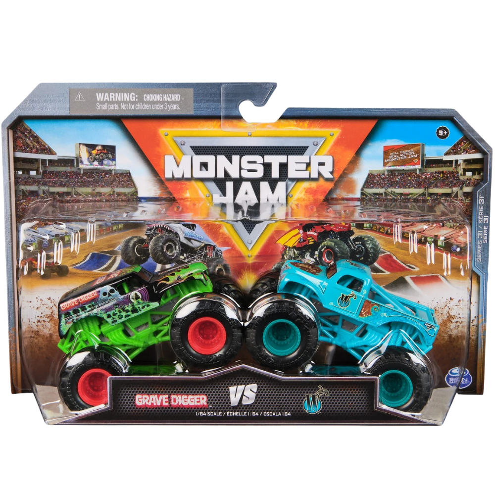 Monster Jam Series 31 Grave Digger Vs W Die-Cast Vehicle 1:64 Scale