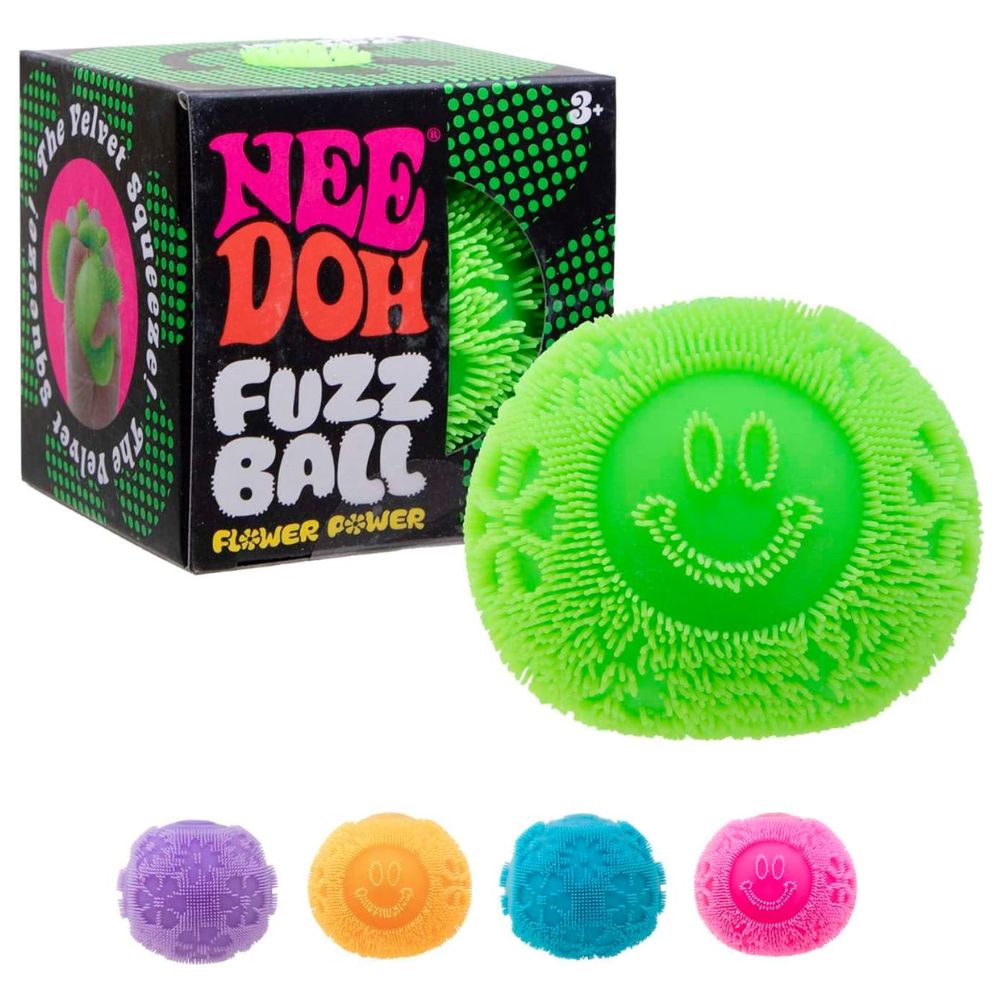 NeeDoh Fuzz Ball Flower Power Fuzzy Fidget