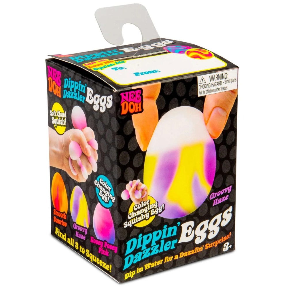 NeeDoh Dippin' Dazzler Eggs- Colour Changing Egg Easter Fidget Toy