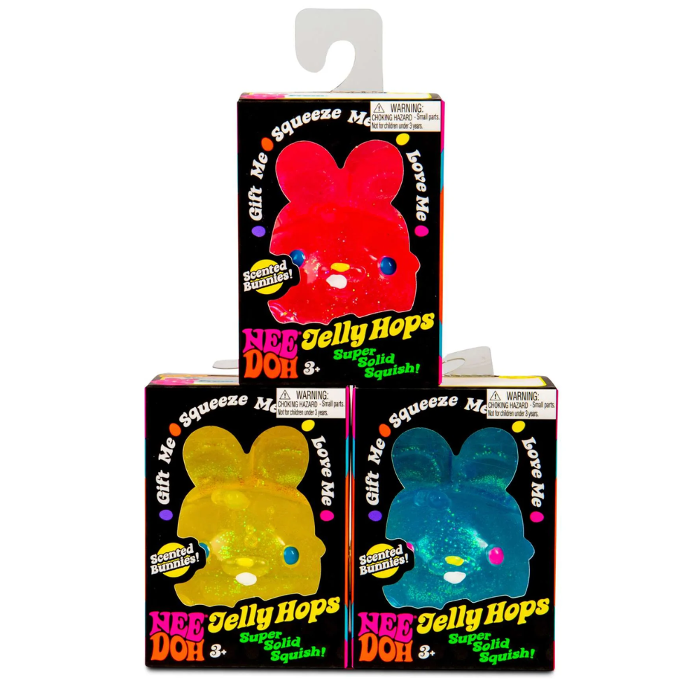 NeeDoh Jelly Hops Scented Bunny Squishy Fidget Toys for Kids Fun Sensory Toy