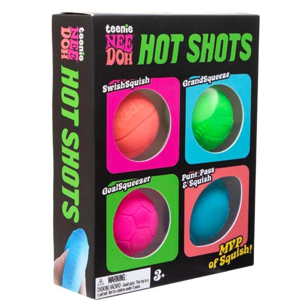 NeeDoh Teenie Hot Shots Sports-themed Mini Fidget Toys Squishy Ball