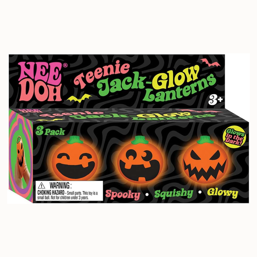 NeeDoh Teenie Jack-Glow Lanterns - 3pcs Halloween