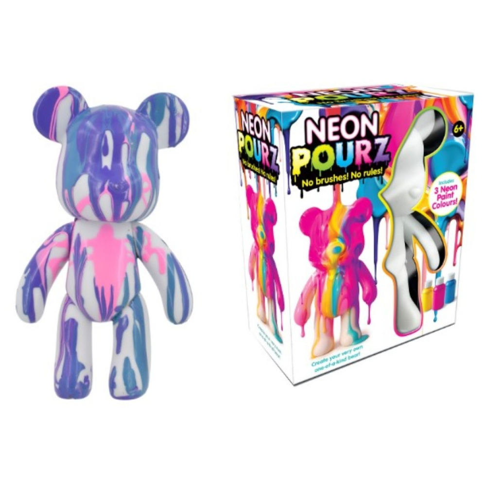 Neon Pourz Marble Paint Bear
