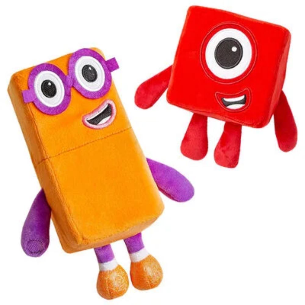 Numberblocks One and Two Plush Toys: Pack of 2 – Toys4you