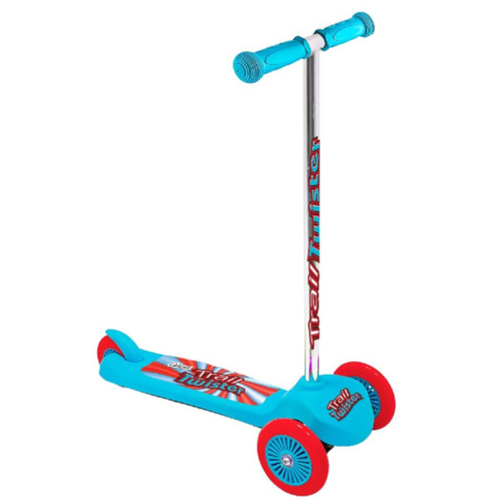 Ozbozz Blue Trail Twister Childrens 3 Wheel Scooter With Rear Break
