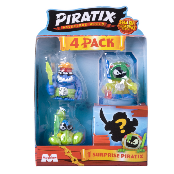 PIRATIX Series 2 Shark Treasure 4-PACK