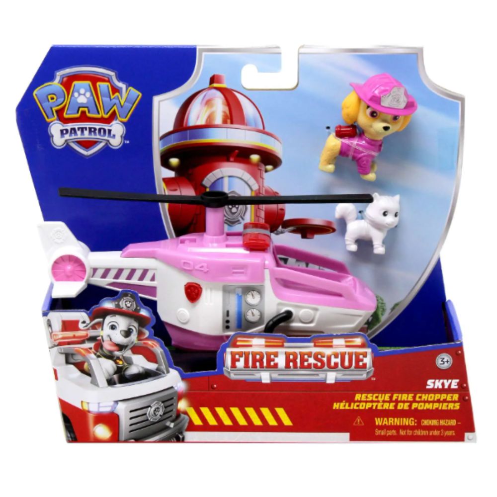 Paw Patrol Fire Rescue Skye Rescue Fire Chopper Vehicle & Figure