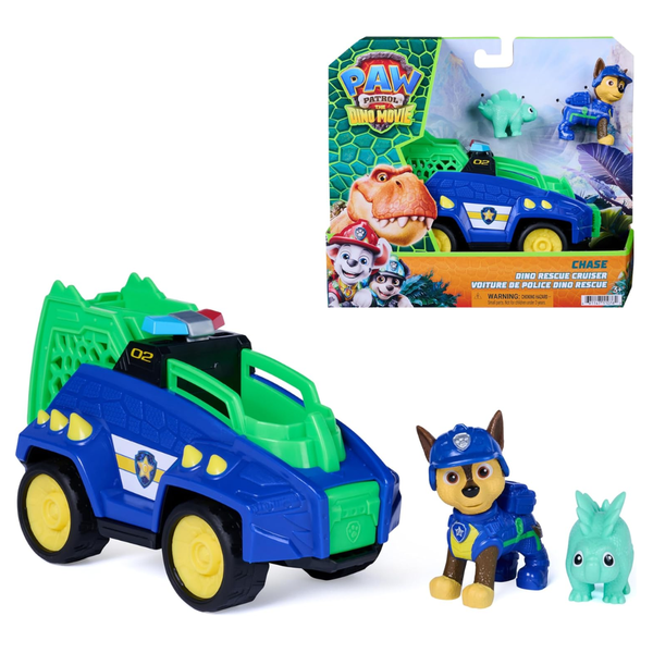 Paw Patrol The Dino Movie Chase Dino Rescue Cruiser Toy Car Vehicle
