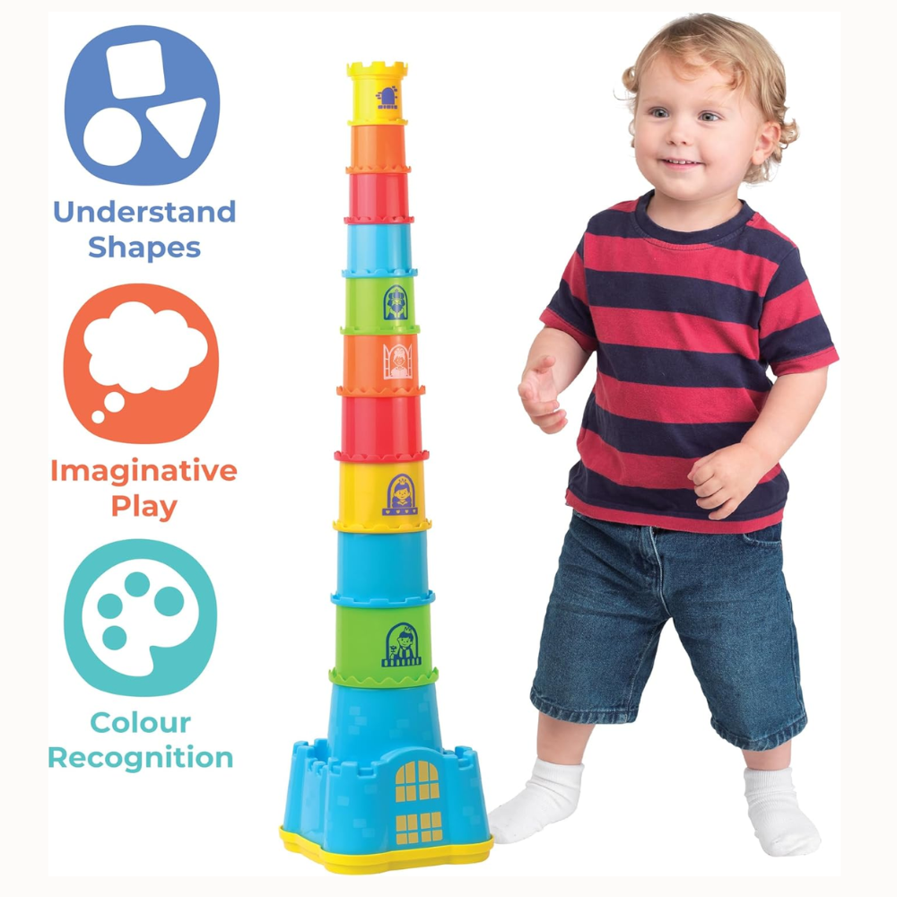 Play Tots Castle Nesting Stacker 3-in-1 stacking and sorting toy – Toys4you