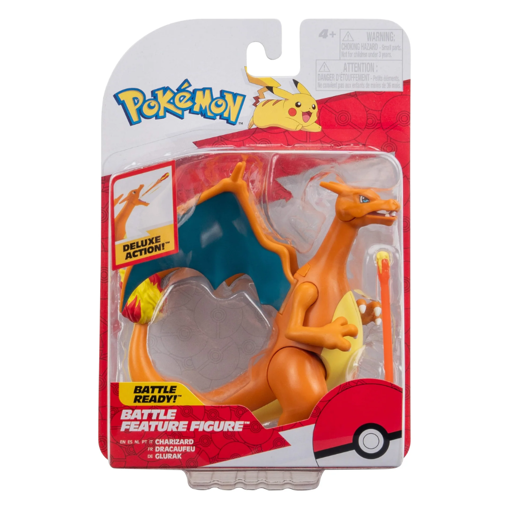 Pokémon CHARIZARD BATTLE FEATURE FIGURE - 4.5-Inch Charizard Battle Figure with Fire Missile Launcher