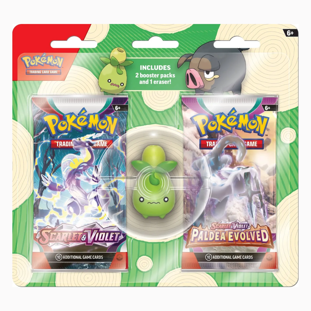Pokemon TCG: Back to School Eraser Blister CASE Smoliv/Lechonk
