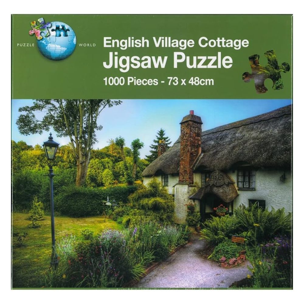 Puzzle World English Village Cottage 1000 Piece Jigsaw Puzzle