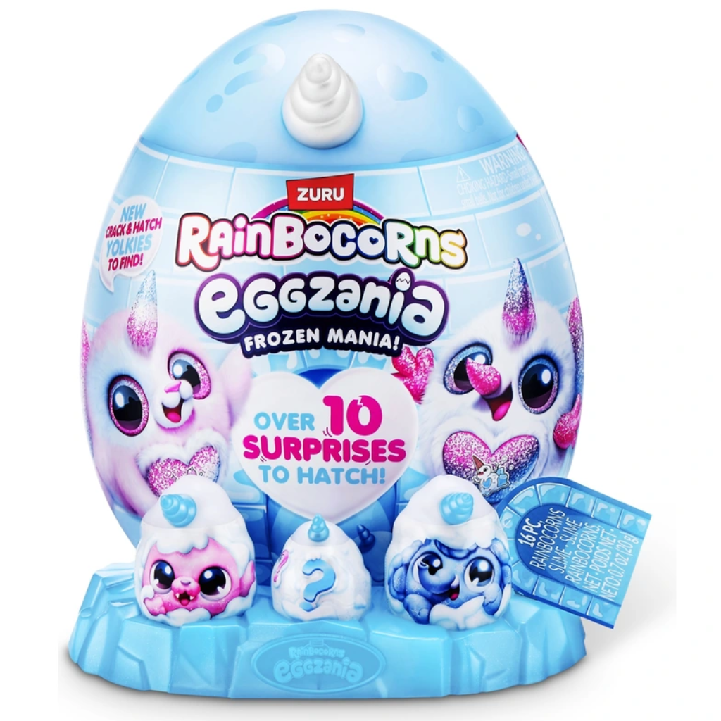 Rainbocorns by ZURU Eggzania Frozen Mania Surprise Plush Egg Frostine