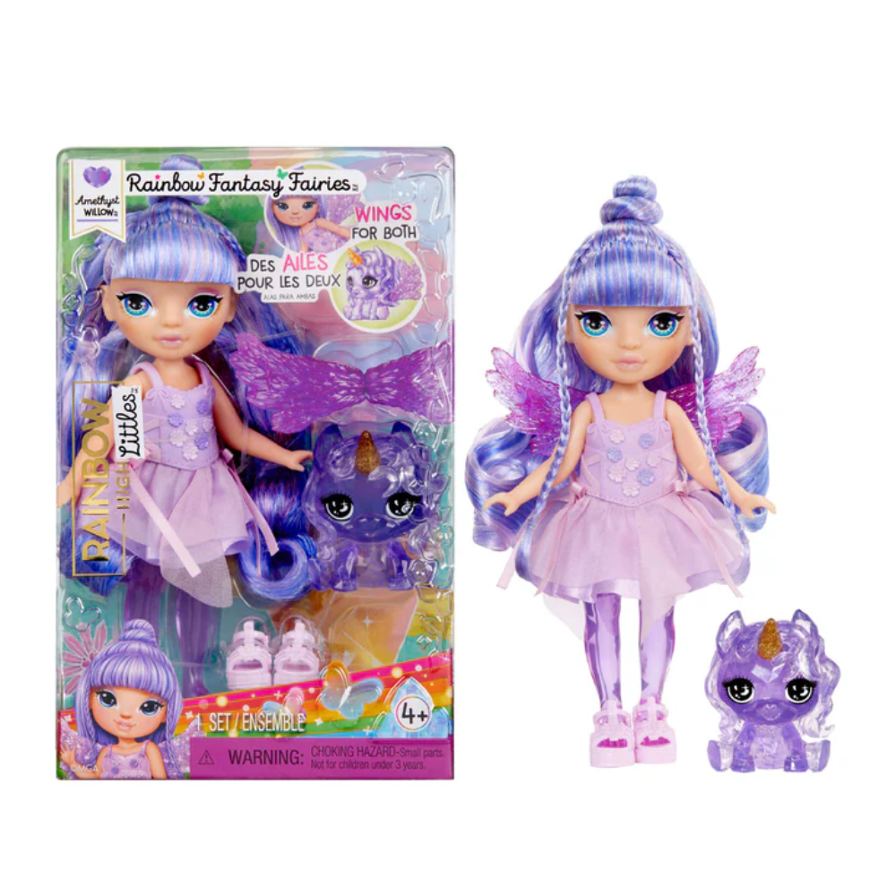 Rainbow High Littles Rainbow Fantasy Fairies with Pet Amethyst