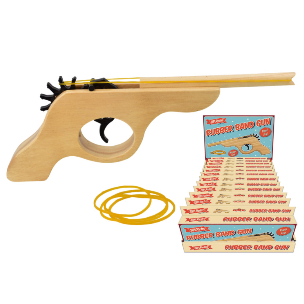 Rubber Band Gun Traditional Retro Novelty Toy Superetro Games