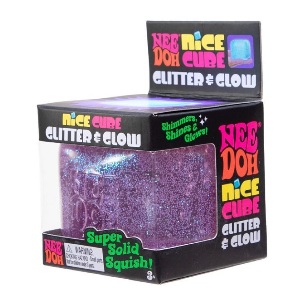 Schylling NeeDoh Nice Cube Glitter & Glow Assorted