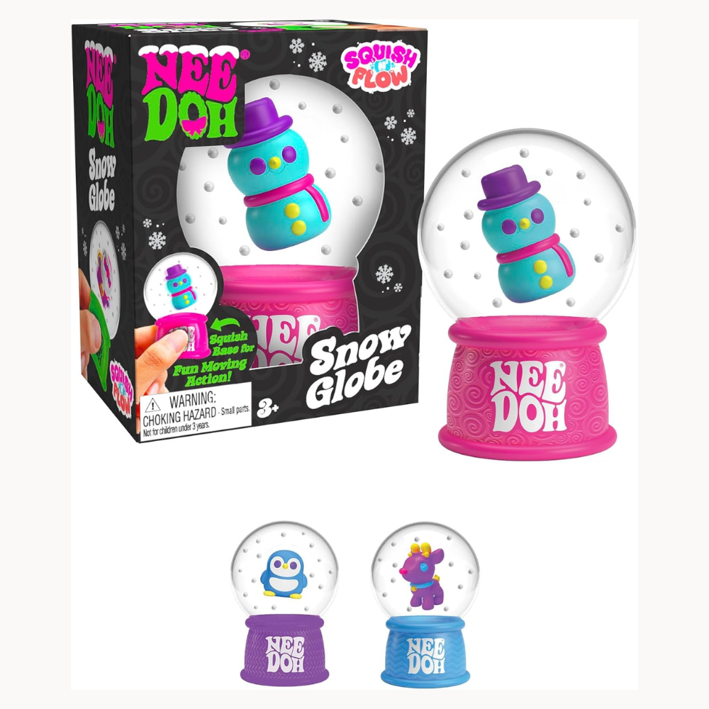 Schylling NeeDoh Squishmas Squish N' Snow Globes Christmas Squeeze Toy