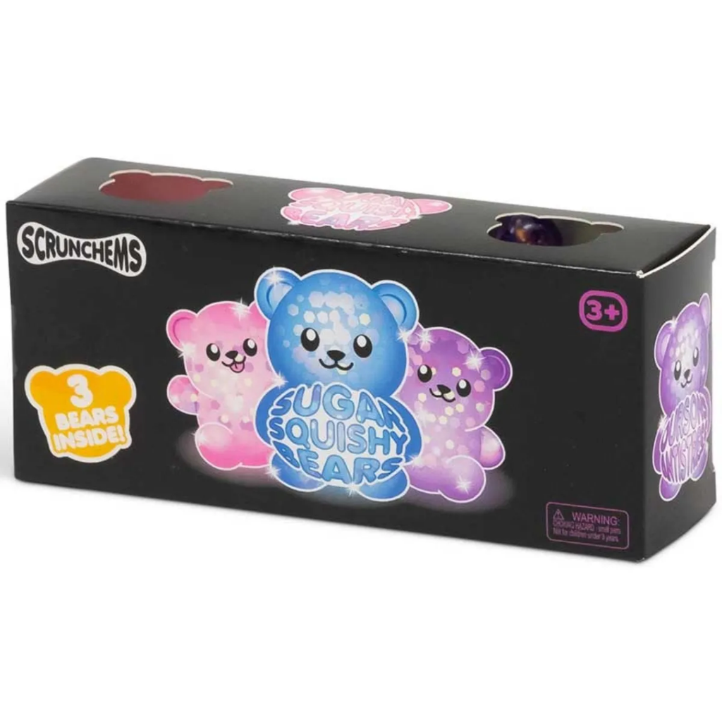 Scrunchems Sugar Diddy Bears Sensory Stress Squishy Toy 3-Pack