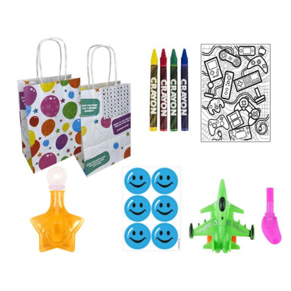 Single balloon filled paper party bag OPTION B