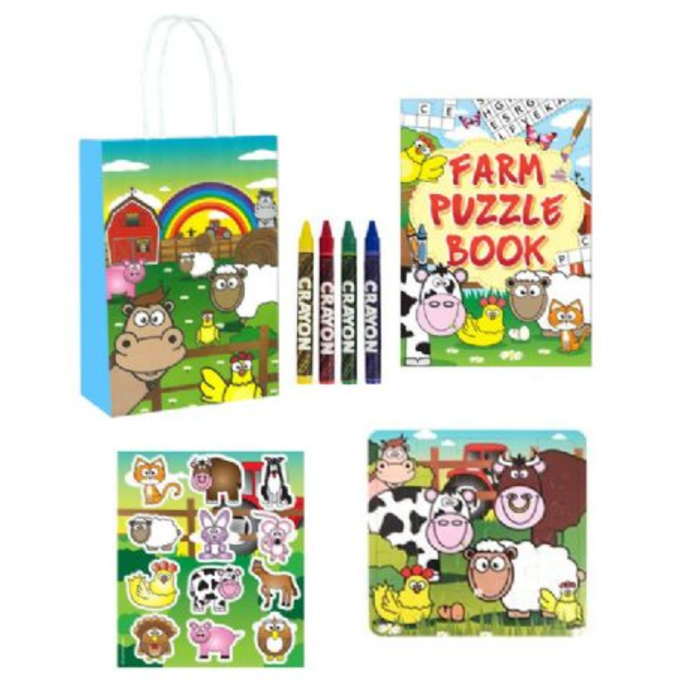 Single farm filled paper party bag OPTION A