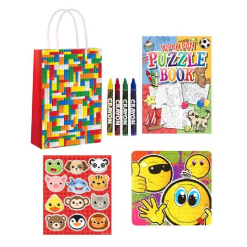 Single fun filled paper party bag OPTION A