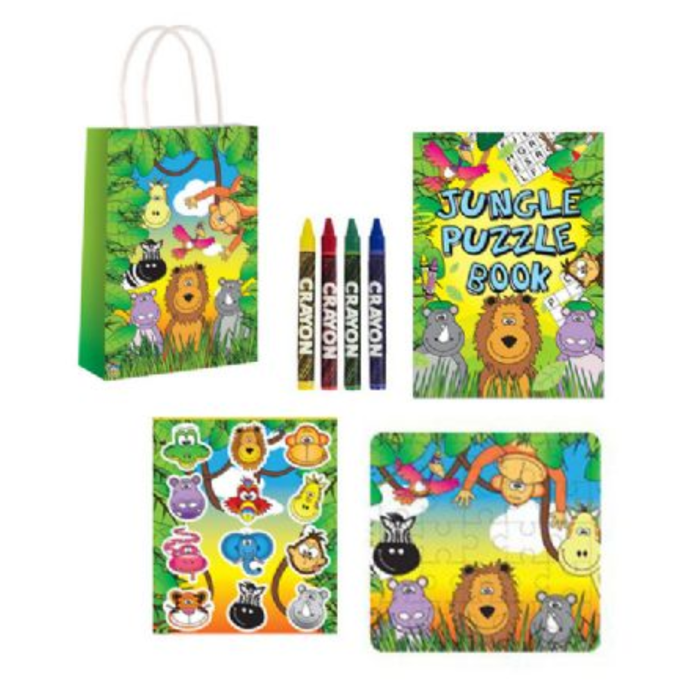 Single jungle filled paper party bag OPTION A