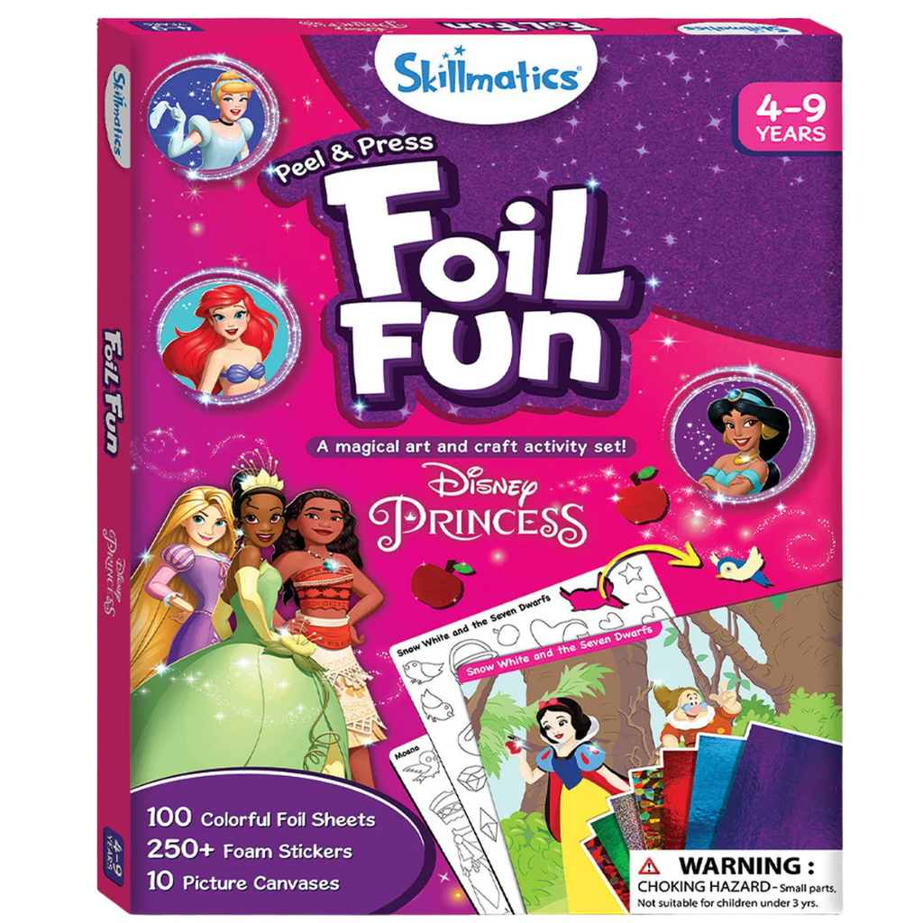 Skillmatics Foil Fun - Disney Princess, Mess-Free Art & Craft Kits for Kids