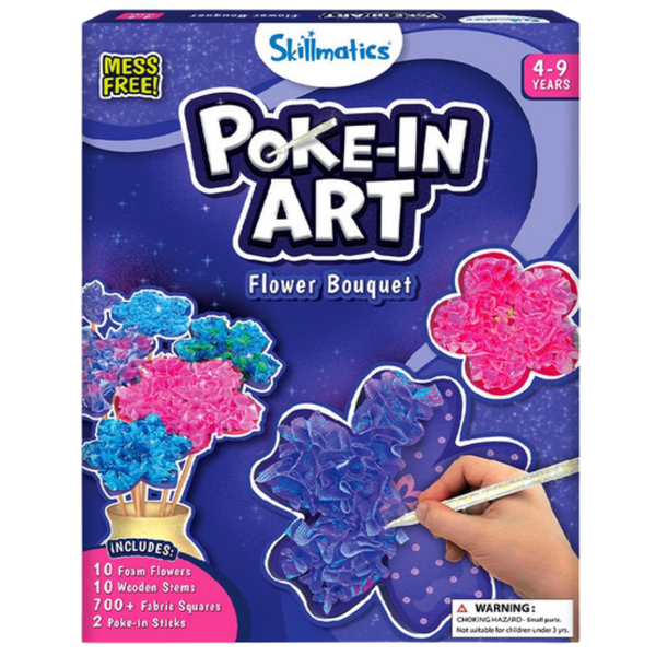 Skillmatics Poke-In Art Flower Bouquet Craft Set – Mess-Free DIY Flower Art for Kids
