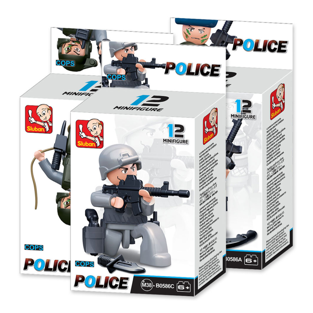 Sluban Figures M38-B0586 Cops and Thieves Assorted