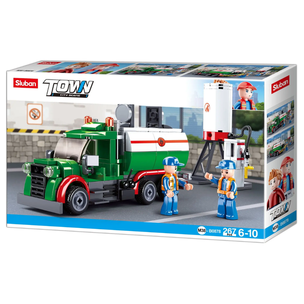Sluban Town Tanker Truck with Tank Bricks Set 267 Pieces M38-B0878