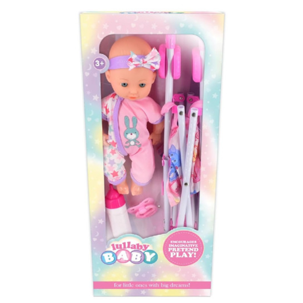 Small Baby Doll & Stroller