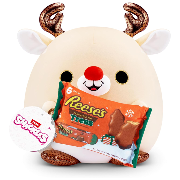 Snackles Christmas Reindeer & Reeses Peanut Butter 14 Inch Plush