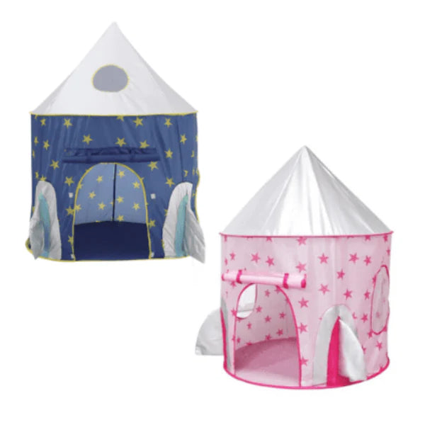 Space Rocket Play Tent Pink and Blue