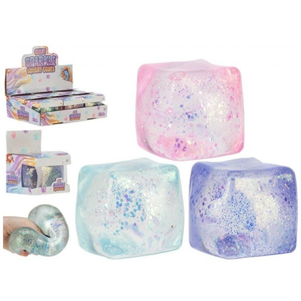 Sparkle Squishy Giant Ice Cube 8cm Assorted