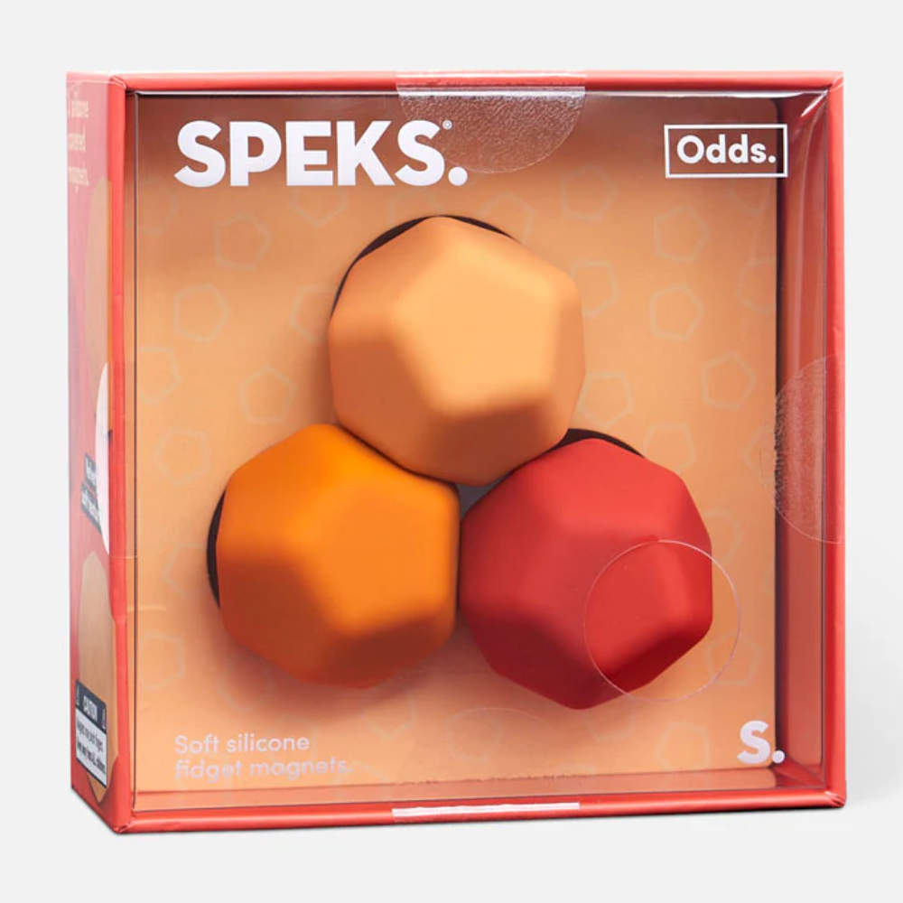 Speks Odds Soft Silicone Fidget Magnets - Planes Orange