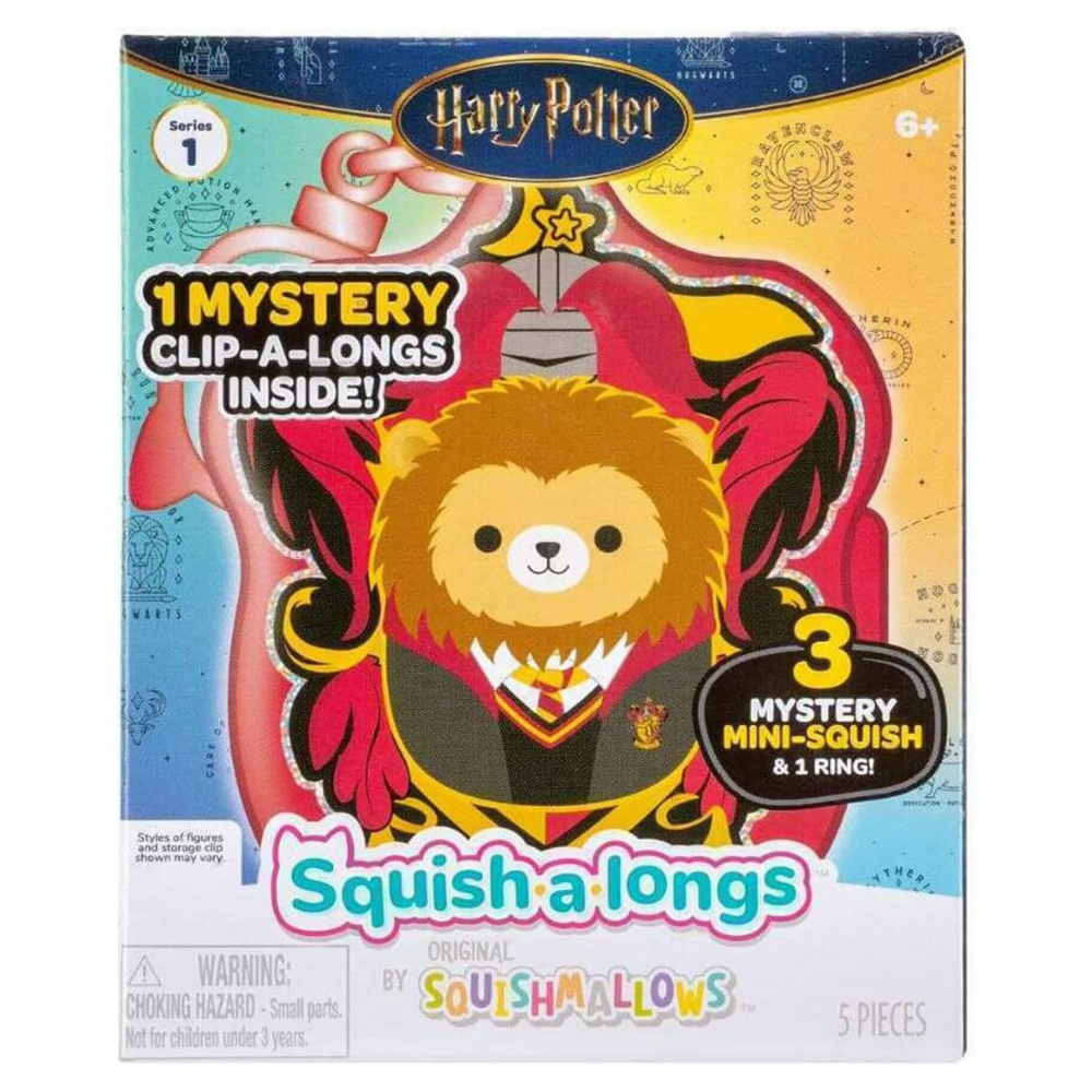 Squish-a-longs “Harry Potter” 1 Mystery Clip-a-Longs Mini-Squish Gryffindor
