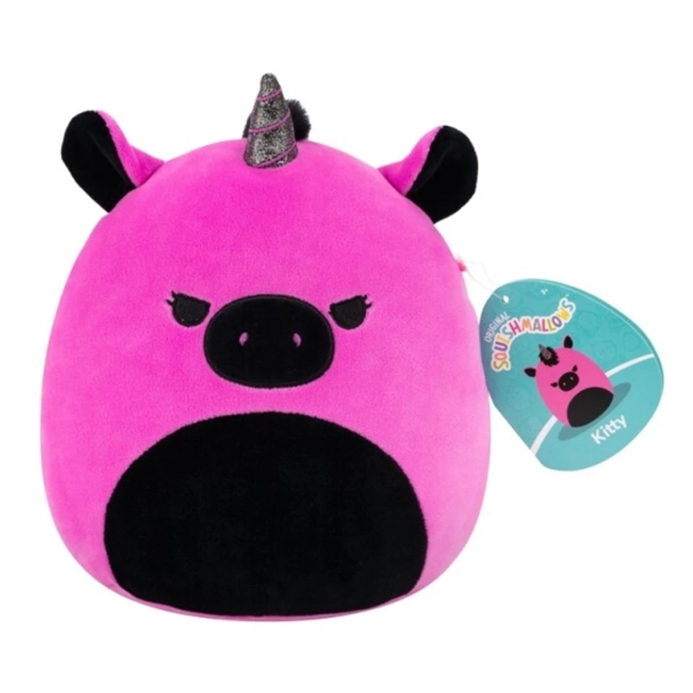 Squishmallows 7.5" Kitty Dark Pink Unicorn With Angry Eyes Plush
