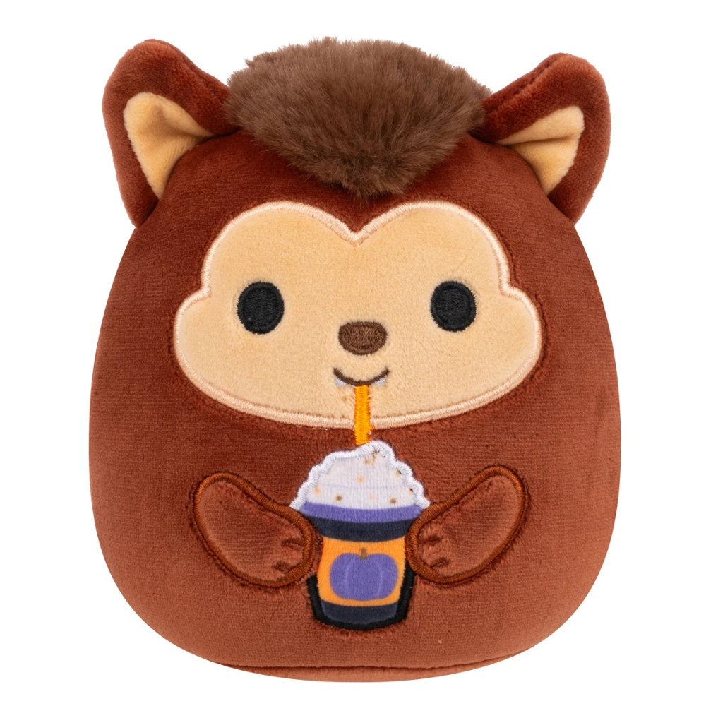 Squishmallows 7.5" Wade Brown Werewolf Holding Purple Frappe Plush