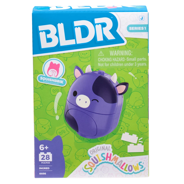 Squishmallows Ingred The Purple Cow BLDR Buildable Figure