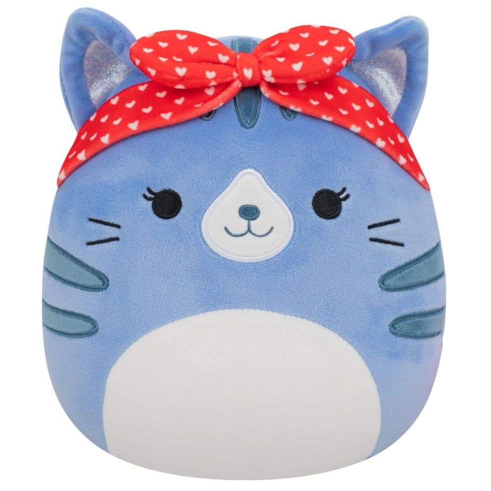 Squishmallows Original 7.5-Inch Carizma the Blue Tabby Cat - Valentine's Plush